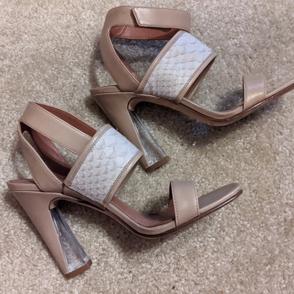 Sigerson Morrison Python Velcro Strap Heel - image 2